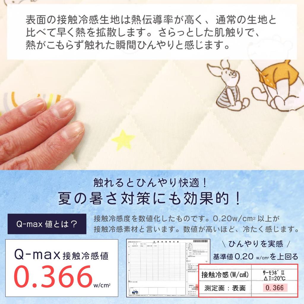 Un Doudou Baby Cooling Mattress Disney Pooh Mesh Backing with Elastic Pad, 70x120cm, & Friends, Corners, NZ2826-B