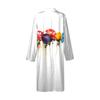 Women Summer Bohemian Dress Casual Print Shirt Dress For Women Fashion Long Sleeve Beach Hawaiian Cover Ups Dresses Clubwear Button Down