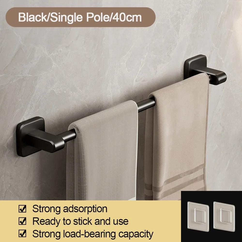 Superior Quality Aluminum Towel Rack Wall Mounted 30CM/40CM Towel Storage Hanger Paste Strong Load-bearing Bathroom Organizer
