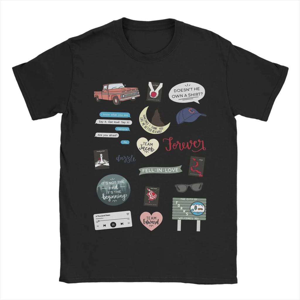 Funny Twilight Movie and Book Art T-Shirt Men O Neck T Shirt Short Sleeve Tees Gift Tops