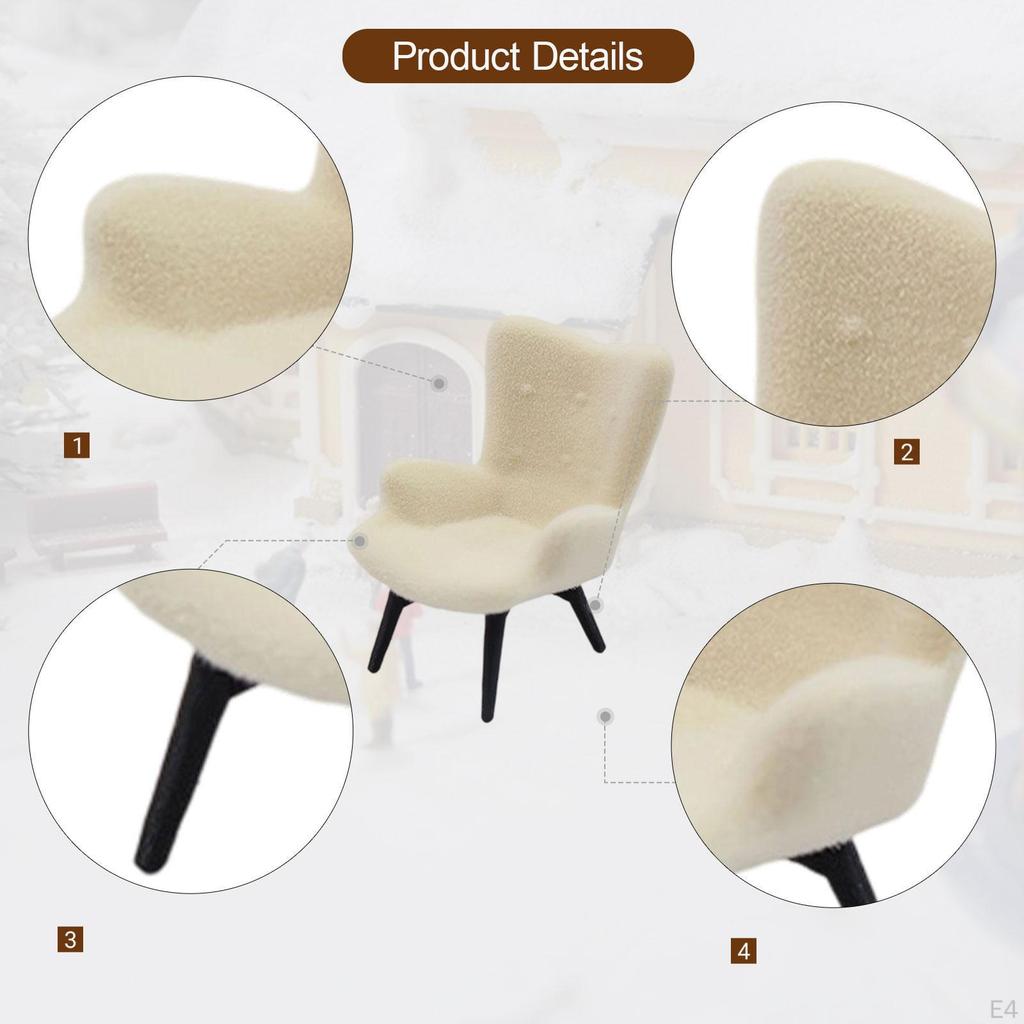 Puppenhausmöbel Puppenhauszubehör Mini Sofa Stuhl Modell Dekorativ Sammlerstück Ausstellung Kinder