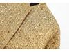 European & American Women's Sequin Stand-up Collar Jacket - Autumn/Winter 2025 Fashion, Solid Color, Short Casual Style