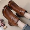 Fashion GKTINOO 2025 Autumn Women's Shoes Genuine Leather Boots Women Fashion Winter Boots Women Non-slip Warm Low Heel Shoes Women