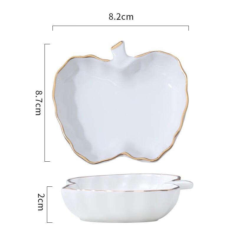 Элегантная керамическая пиала с золотым ободком для соусов