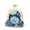 Japanese Chirimen Chirimen Coin Small Item Made In Small Chrysanthemum Navy Blue Purse, Case, Pouch, Japan,