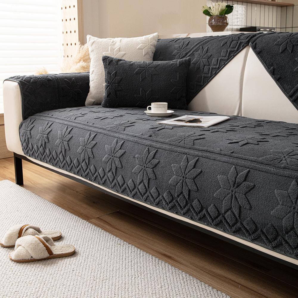 Jacquard Sofa Seat Cover Anti-Slip Padded Plush Sofa Cushion Pet Friendly Half-Pack Sofa Covers For Living Room Bedroom Office