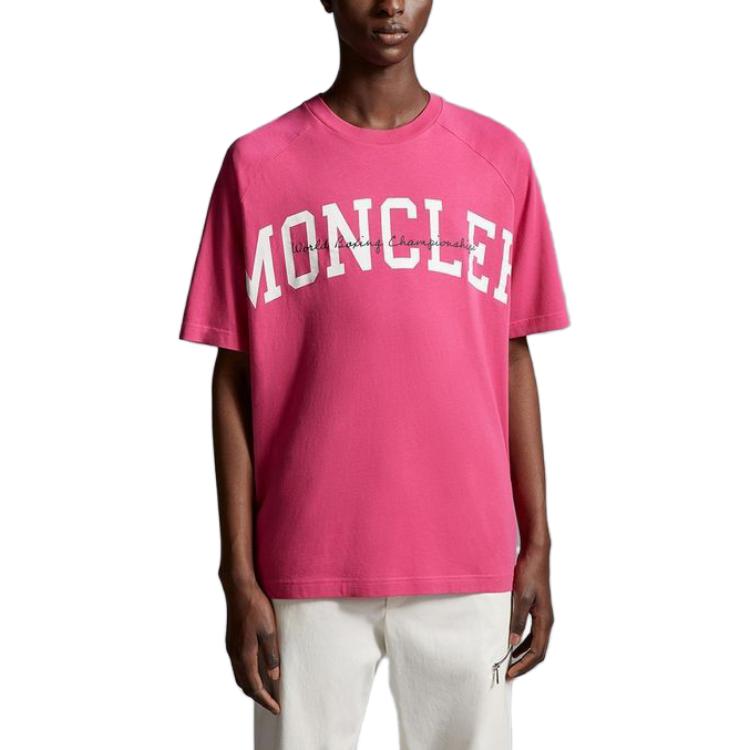Moncler Logo Round Neck Short Sleeve T-Shirt Men tops I20918C000248390T549