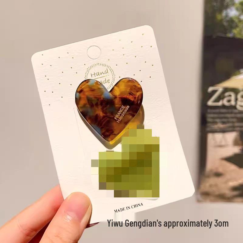 Retro Chic Heart Hair Clip: Cute, Simple, Versatile Side Clip