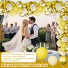 Yellow & Gold Arch Garland Set - 143pcs Macaron Yellow Balloons For Birthday, Anniversary, New Year, Baby Baptism, Graduation