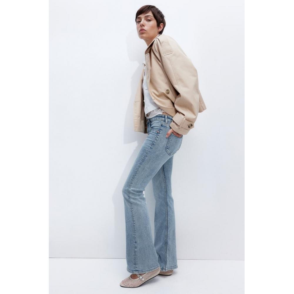 

Джинсы-клеш HM Lowrise Светло-синий деним