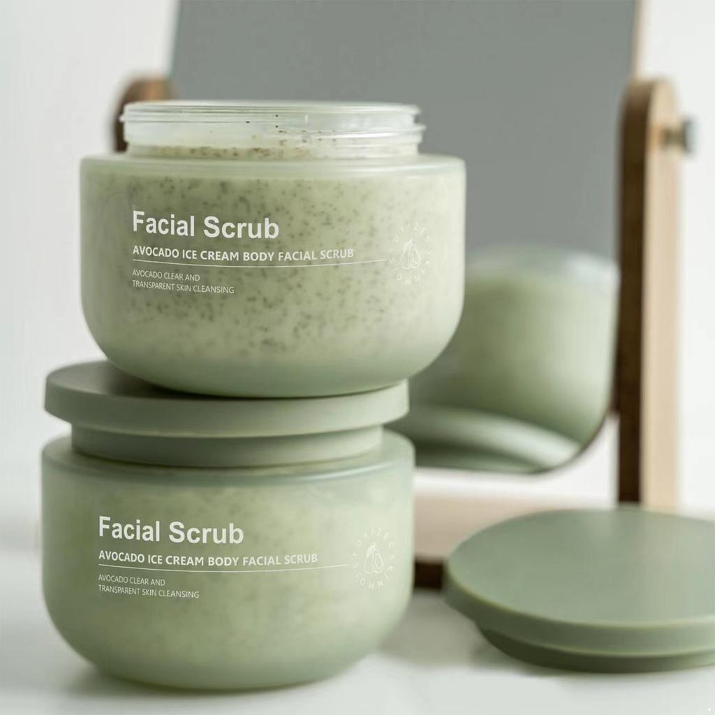 1Pc 250g Exfoliating Scrub Cream for Women Girls Gentle Cleansing Hydration Moisturizer Smooth Brighten Skin Hand Foot Body Care Beauty Tool