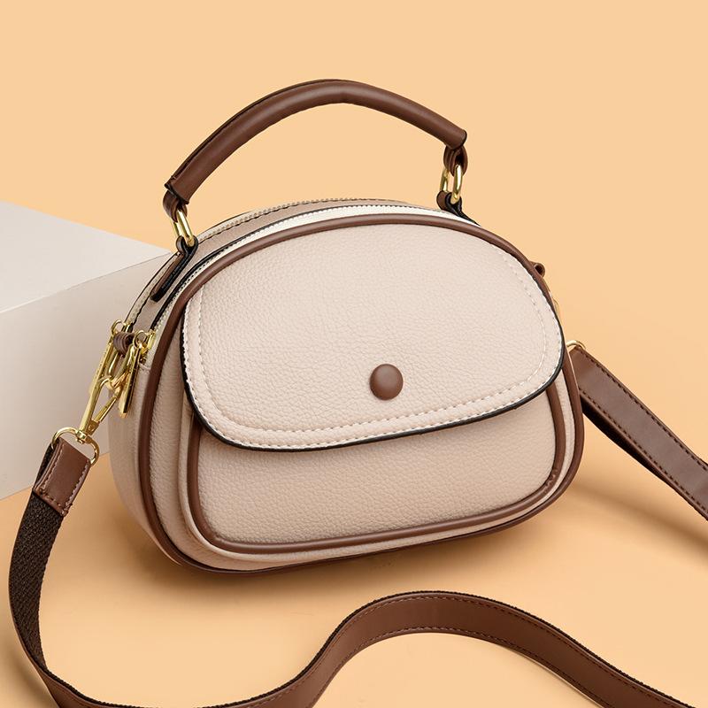 New Multi Layer Bag for Women  Fashionable Simple Middle-aged Mother Mobile Phone Bag High-quality Textured One-shoulder Crossbody Bag