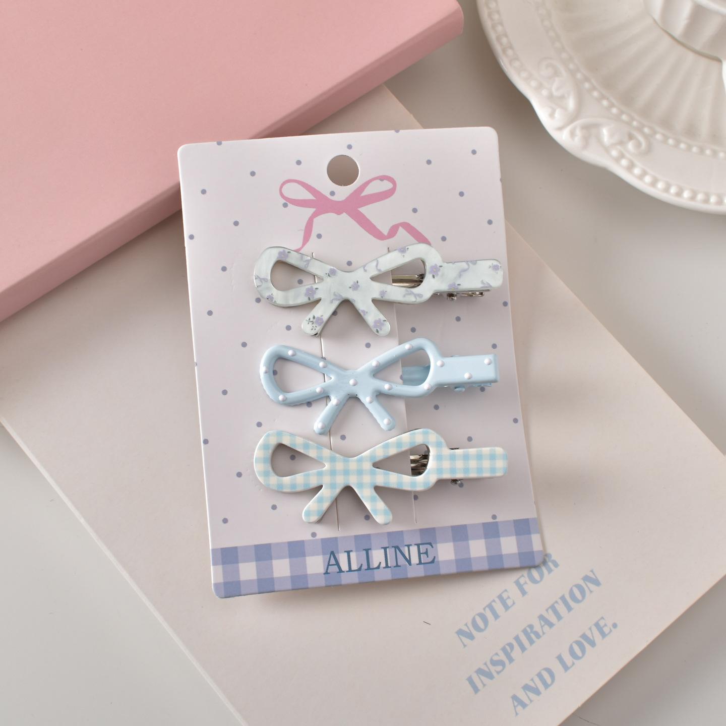 

Dopamine Hair Clips Set for Girls Cute Polka Dot Bow Hairpin Sweet Korean Fashion Duckbill Snap Side Hair Clips for Teen Girls