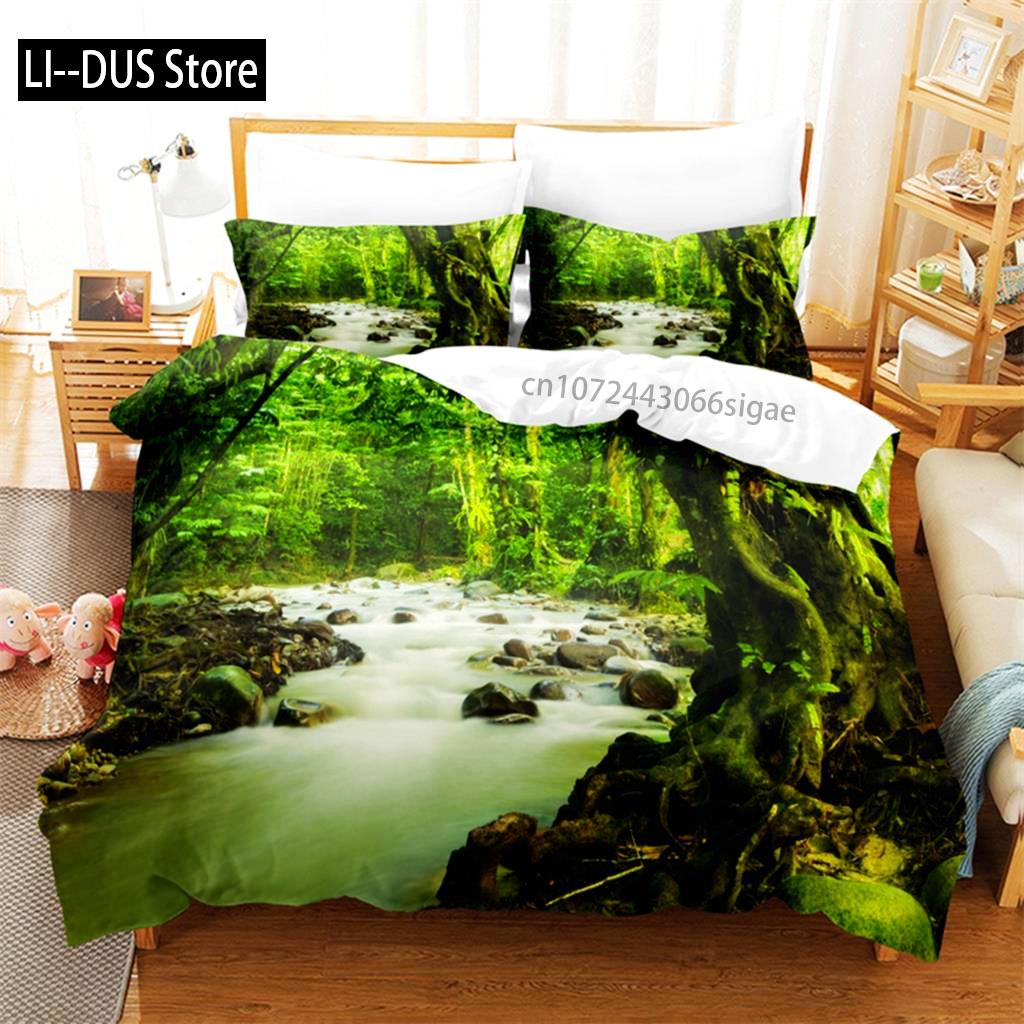Dense Forest Bedding Set Duvet Cover Set 3d Bedding Digital Printing Queen Size Bedding Set Fashion Design