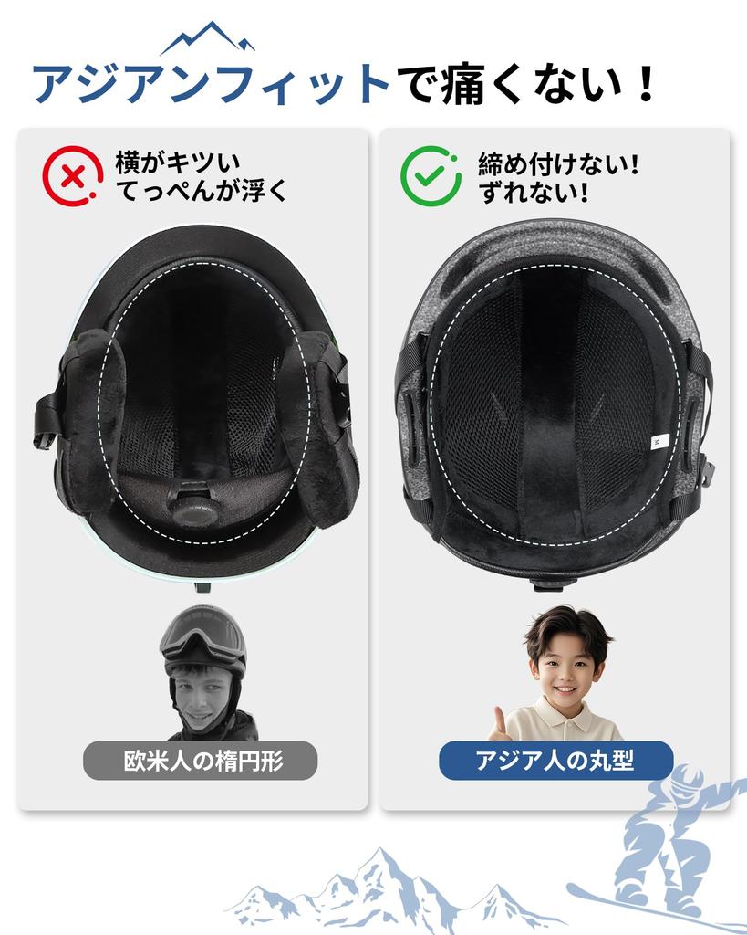 CE Marked Ski Snowboard Asian and Includes 2 Glasses Size L Navy Blue Ultra-Lightweight Helmet, Helmet, Fit, Men's, Kids, Adults, Parents,