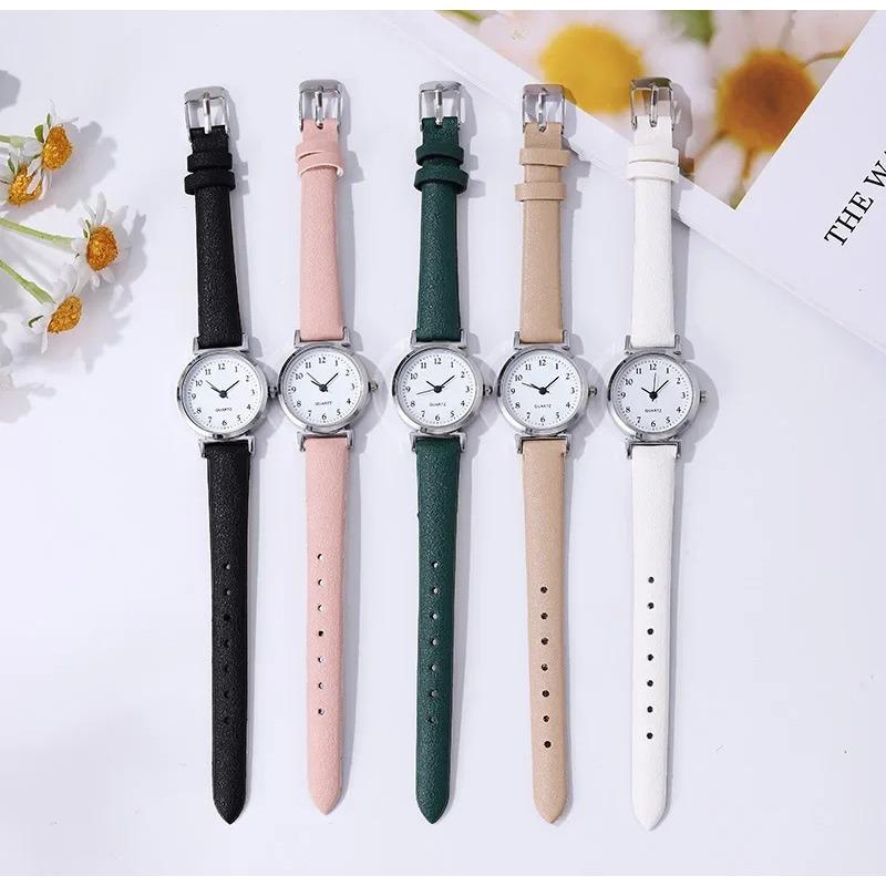 Quartz Watchesfor Women Ladies Small Dial Casual Watch Leather Wristwatch