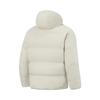 Li Ning CF Outdoor Series Solid Color Casual Loose Fit Hooded Short Zipper Down Jacket Unisex Outerwear White AYMV157-1