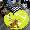 Scooby Round Area Rug,Carpet Rug for Living Room Bedroom Sofa Playroom Decor,Non-slip Floor Mat