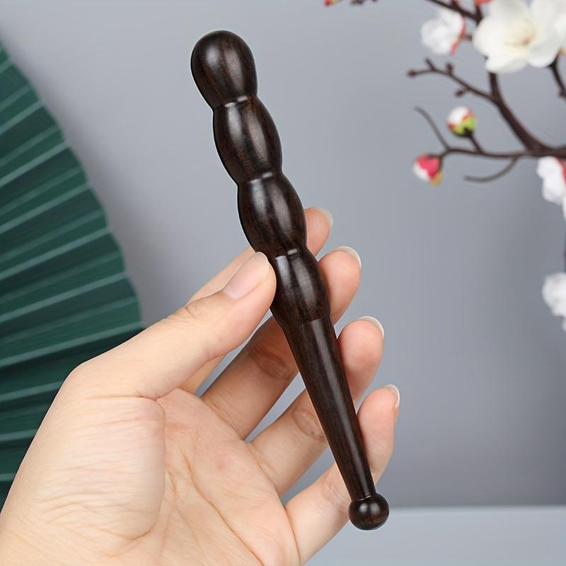 Sandalwood Facial Massage Stick Acupoint Scraping & Essence Cream Kneading Tool Solid Wood Foot Relax Pen Foot Body Massage Tool