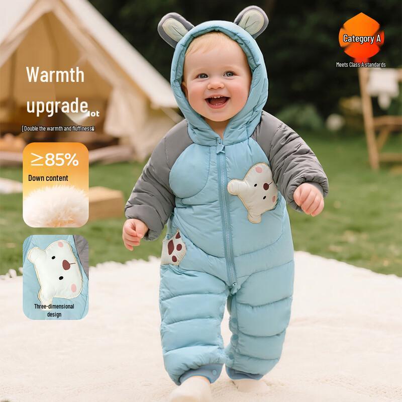 

Милый медвежонок Bebei Зимний пуховый комбинезон для мальчика 80/48