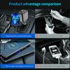 4 IN 1 120W Car Charger with Retractable Cable and Roof Starlight USB C Fast Charger Cigarette Lighter For iPhone Huawei Samsung