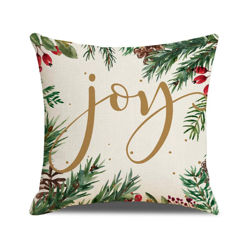 Nordic Simple and Versatile Sofa Cushion New Christmas Party Decorative Pillow Case Letter Print Cushion Cushion
