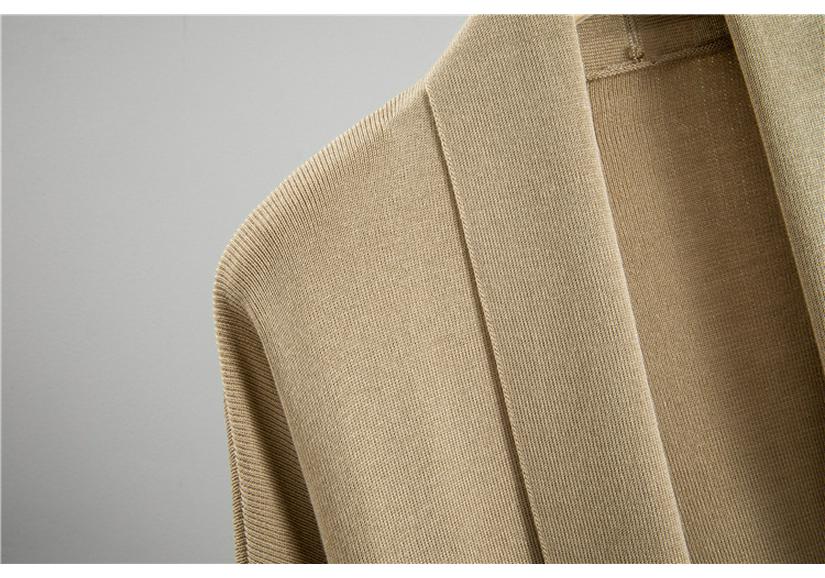 Korean Casual High Neck Knit Cardigan & Wide-Leg Pants Three-Piece Set for Women - Autumn/Winter Style