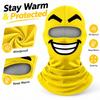 Unisex Winter Knit Hat with Face Cover, Thick Lined Warm for Cold
