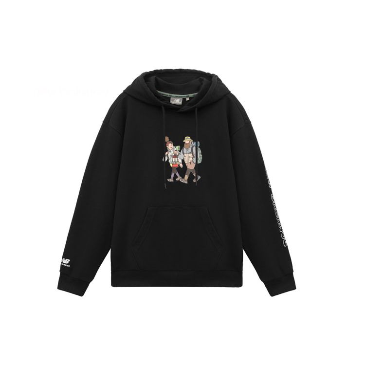 

Пуловер с капюшоном New Balance X Jhi Fun с принтом, топы унисекс, черный NCA89043-BK