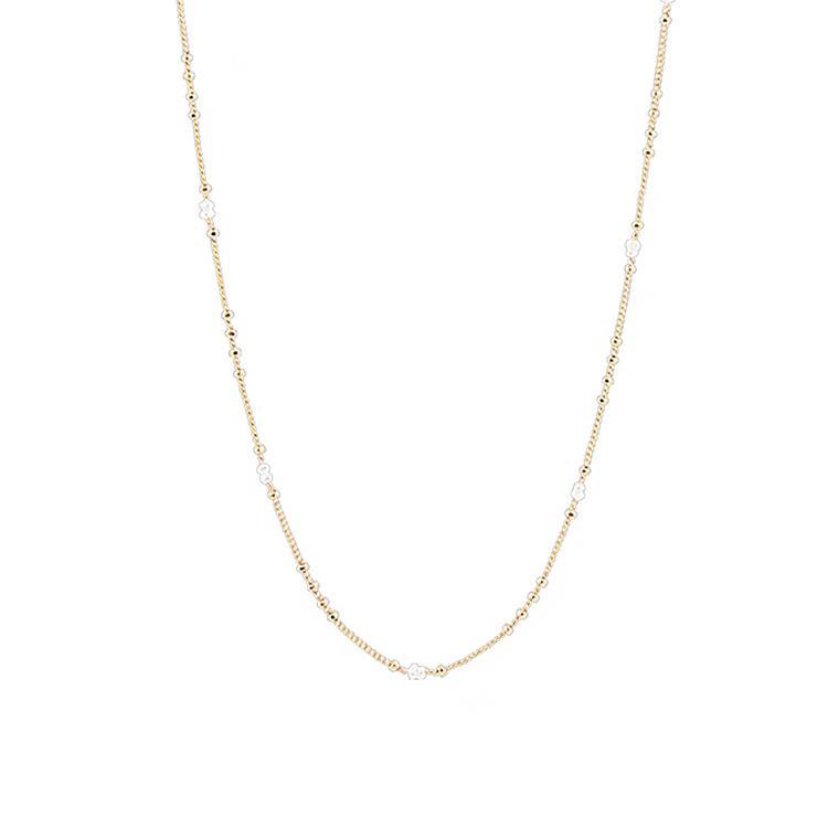 Luxurious Baby Freshwater Pearl Necklace - Trendy 2024 Clavicle Chain with Spacer Beads