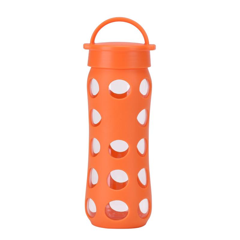 Large Capacity High Borosilicate Thermal Insulation Silicone Sleeve Glass Unisex Student Portable Water Cup