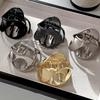 New Punk Geometric Metal Gold Silver Simple Hair Clip Claw for Women Trendy Large Crab Catches Clamp Korea Headwear Accessories