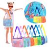 Kinder Strand-Netzbeutel Reise Tragbarer Organizer-Beutel Kinder Schwimmbeutel Strandspielzeug Handtuch Aufbewahrungstaschen Damen Kosmetik Make-up Taschen