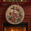 Layered 3D Holiday Decorations Christmas Faux Pearl Painting Suncatcher Kit, Cute Santa Snowman Tree Beaded Craft Kits for Adults Kids Ornament,