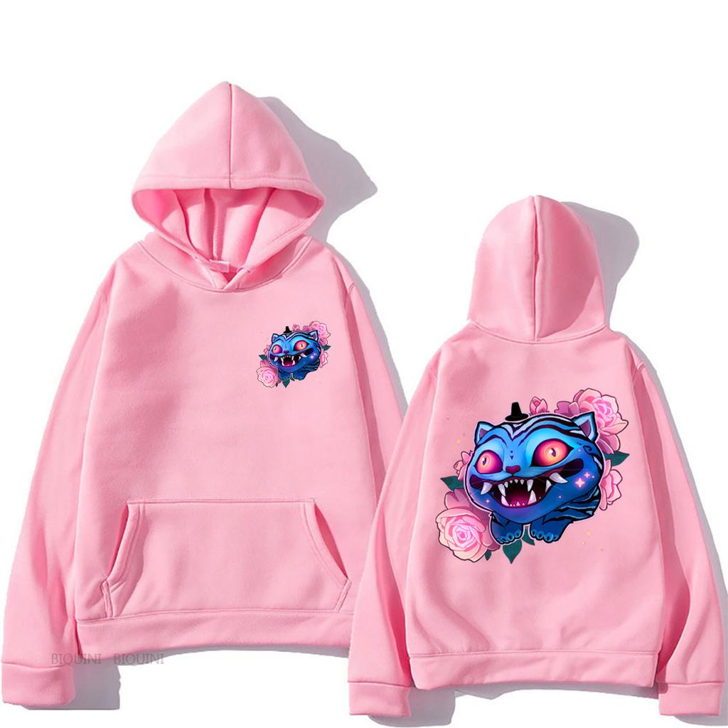 KPop Devil Hunter Derpy Tiger Hoodie Men's and Women's Retro Long Sleeve Sweatshirt Fleece Fashion Warm Hoodie