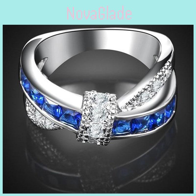 Geometric Copper Ring With Stunning Zircon Cross Design In Multiple Elegant Colors