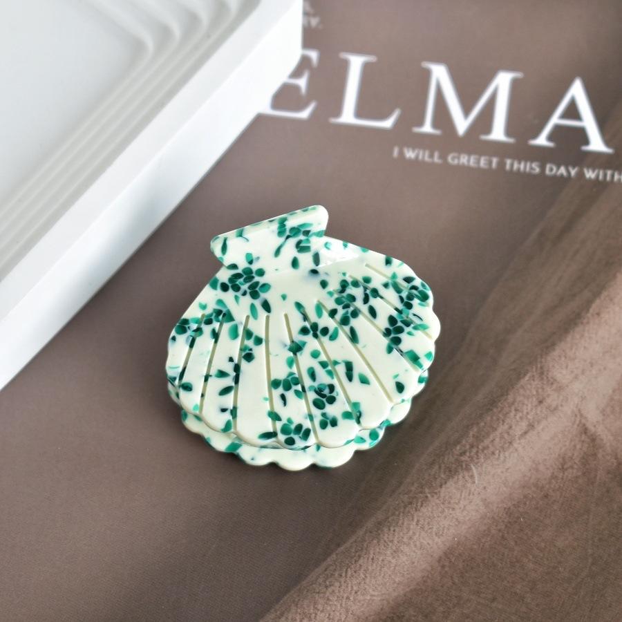 Unique Korean Hair Clips for Women Small Colorful Originality Shell Shape Hair Claws, Acetate Material Hair Accessories