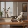 Skeleton Dog Figurine Distressed Resin Long-Lasting