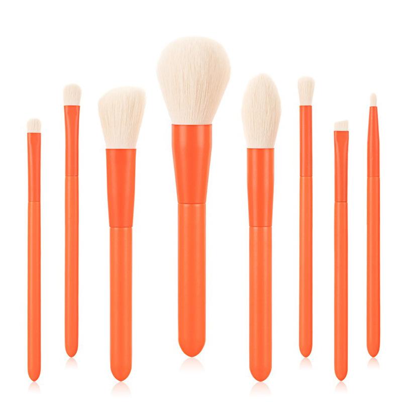 Foundation brush, loose powder brush, eye shadow brush, 8 makeup brushes, macarons, makeup brush set, makeup tools, beauty makeup