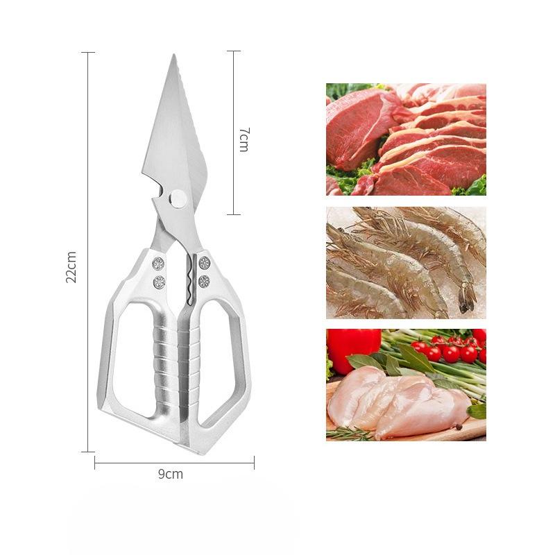 

Power King Giant Head Hair Clipper - Home Use Fish and Duck Food Clippers, Chicken Bone Clippers, Stainless Steel Multi-functional Scissors Big-head scissors серебряный