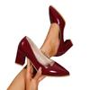 Summer Women's High Heels Red High-end Shallow Mouth Comfortable and Fashionable Versatile Outer Wear Height-increasing Single Shoes