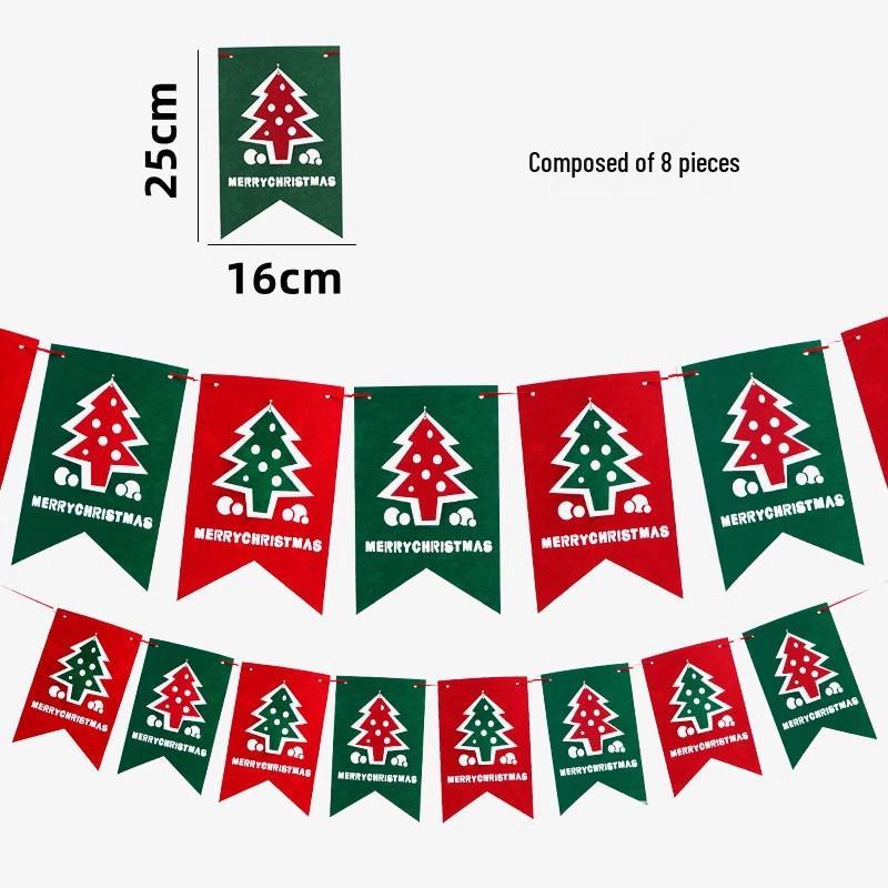 Santa Claus Christmas Bunting: Hanging Ornaments for Shop Window and Scene Decoration