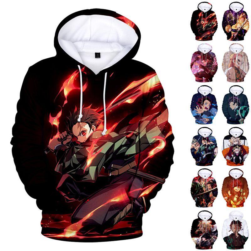 Vibrant Demon Slayer Kimetsu No Yaiba 3d Printed Hoodie Sweatshirt For Casual Wear