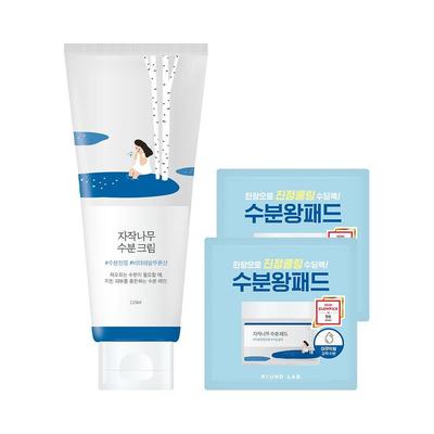Birch Juice Moisturizing Cream 120mL Jumbo Size Set (+Birch Juice Moisturizing Pad*2ea)