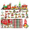 2025 24-Day Advent Calendar Christmas Train Building Set with 777 Building Blocks 24-day Countdown Calendar Surprise Gift Box