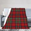 Christmas Red Green Check Tartan Plaid Blankets Coral Fleece Plush Textile Decor Portable Throw Blanket for Bed Travel Rug Piece