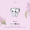 Sterling Silver Smile Teeth Beads - Cute Bracelet Accessory SCC1401