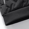 Men Jacket Lapel Long Sleeve Embossed Lines Zipper Pockets Elastic Hem Plush Lining Coat Solid Color Thickened Outwear
