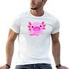 Happy axolotl - blue T-Shirt customized t shirts custom t shirts heavyweight t shirts for