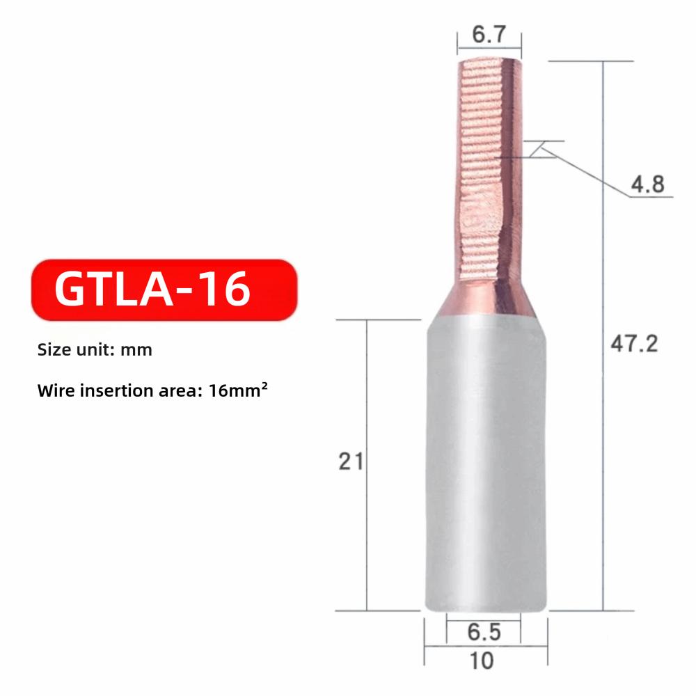 Copper Aluminum GTLA Terminal 10-70mm2 Small Cable Pin Binding Post Copper Aluminum Wire Connector Electric Meter Box